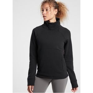 NWT Athleta Altitude Polartec Funnel Neck Sweatshirt | Black